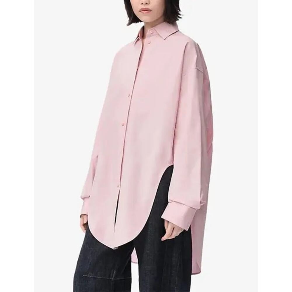 Loewe Cut Out Pink Poplin Oversized Shirt Size 36 EU 4 US
